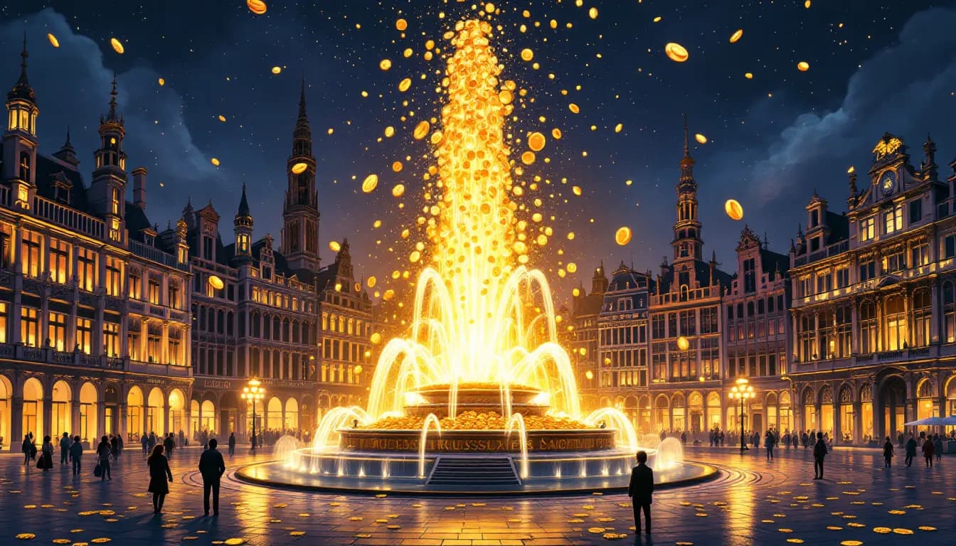 Illustration of a EuroMillions lottery win.